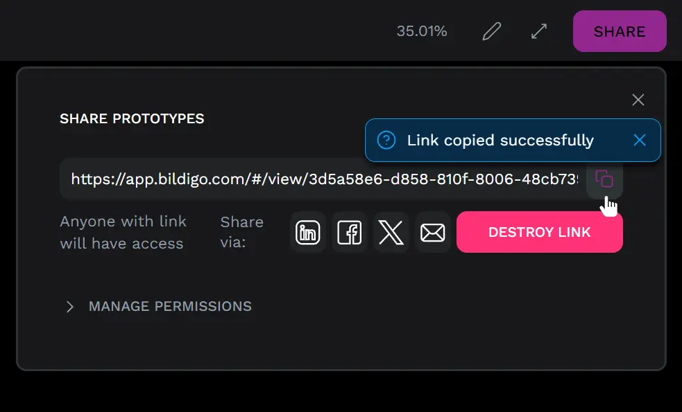 bildigo's viewmode copy link